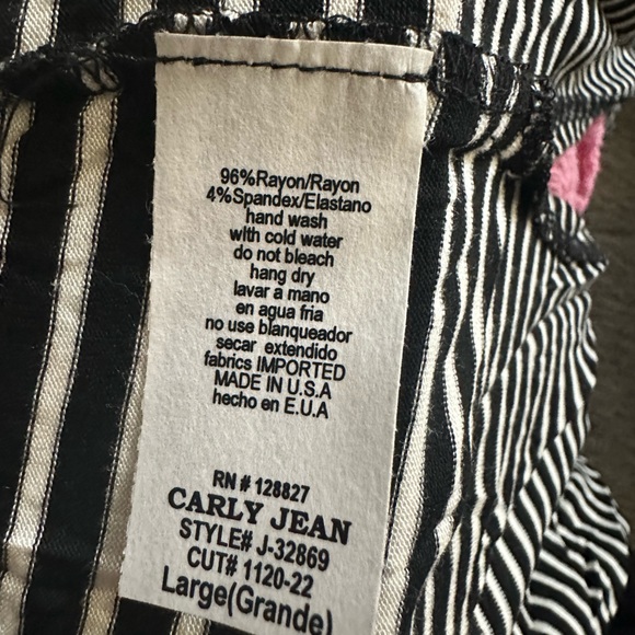New Carly Jean Los Angeles Sia black white striped cardigan kimono hoodie CJLA - Picture 5 of 5